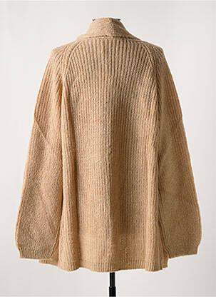 Gilet manches longues col châle beige LE BOUDOIR D'EDOUARD femme