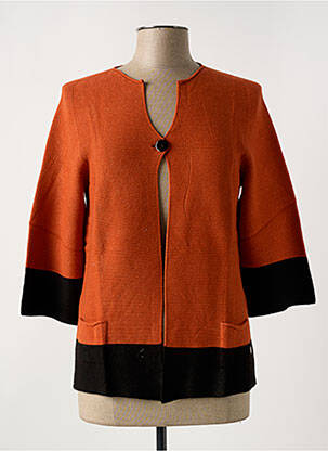 Gilet manches longues manches 3/4 orange LE BOUDOIR D'EDOUARD femme
