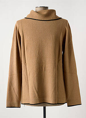 Pull col roulé coupe droite manches longues marron LE BOUDOIR D'EDOUARD femme