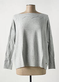 Pull tissage chiné manches longues gris LE BOUDOIR D'EDOUARD femme