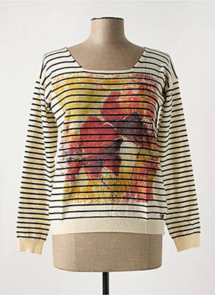 Pull stretch manches longues beige LE BOUDOIR D'EDOUARD femme