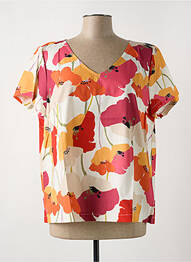 Blouse manches courtes manches courtes rouge LE BOUDOIR D'EDOUARD femme