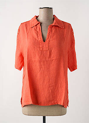 Blouse manches courtes manches courtes orange LE BOUDOIR D'EDOUARD femme
