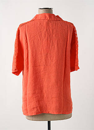 Blouse manches courtes manches courtes orange LE BOUDOIR D'EDOUARD femme