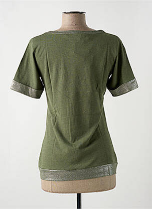 T-shirt stretch manches courtes vert LE BOUDOIR D'EDOUARD femme