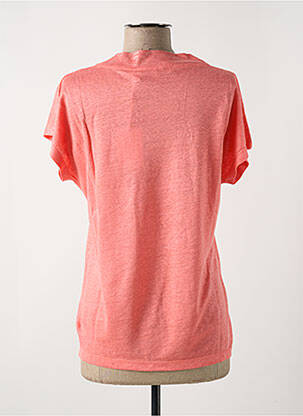 T-shirt col v manches courtes rose LE BOUDOIR D'EDOUARD femme