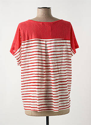 T-shirt coupe droite manches courtes rouge LE BOUDOIR D'EDOUARD femme