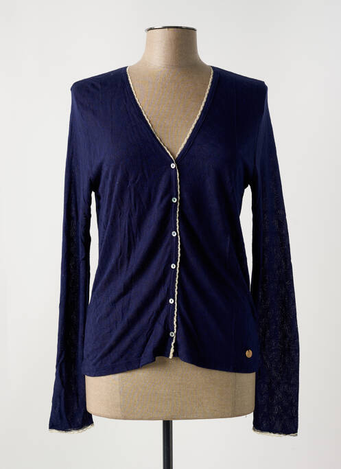 Gilet manches longues bleu LE BOUDOIR D'EDOUARD pour femme