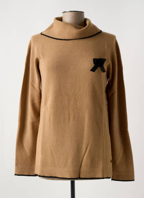Pull col roulé marron LE BOUDOIR D'EDOUARD pour femme