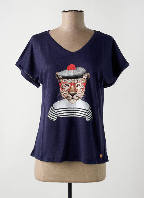 T-shirt bleu LE BOUDOIR D'EDOUARD pour femme