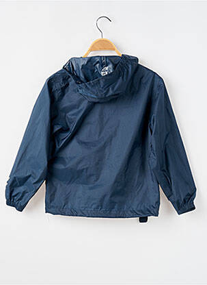 Coupe-vent poches a capuche bleu QUECHUA garçon