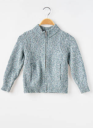 Gilet manches longues maille tricot vert CYRILLUS garçon