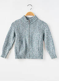Gilet manches longues maille tricot vert CYRILLUS garcon