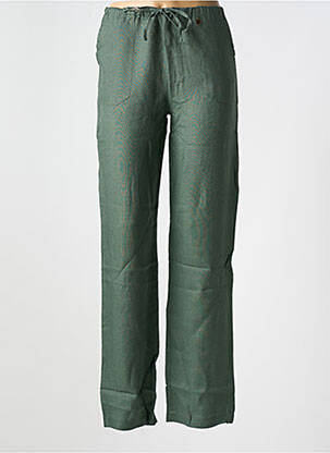 Pantalon droit taille élastique taille normale vert LE BOUDOIR D'EDOUARD femme