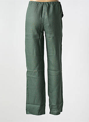 Pantalon droit taille élastique taille normale vert LE BOUDOIR D'EDOUARD femme