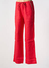 Pantalon droit taille élastique taille normale rouge LE BOUDOIR D'EDOUARD femme