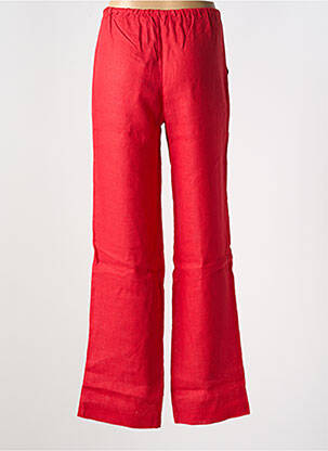 Pantalon droit taille élastique taille normale rouge LE BOUDOIR D'EDOUARD femme