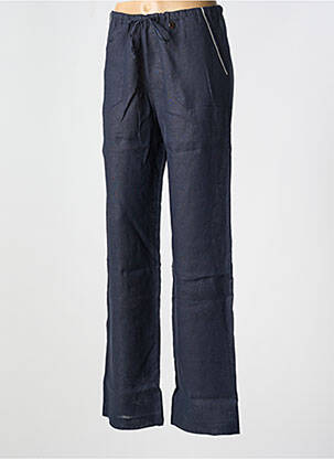 Pantalon droit taille élastique taille normale bleu LE BOUDOIR D'EDOUARD femme