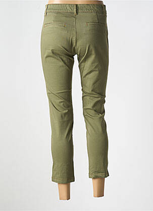 Pantalon 7/8 tissage popeline taille normale vert LE BOUDOIR D'EDOUARD femme