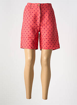 Bermuda taille élastique taille normale rouge LE BOUDOIR D'EDOUARD femme