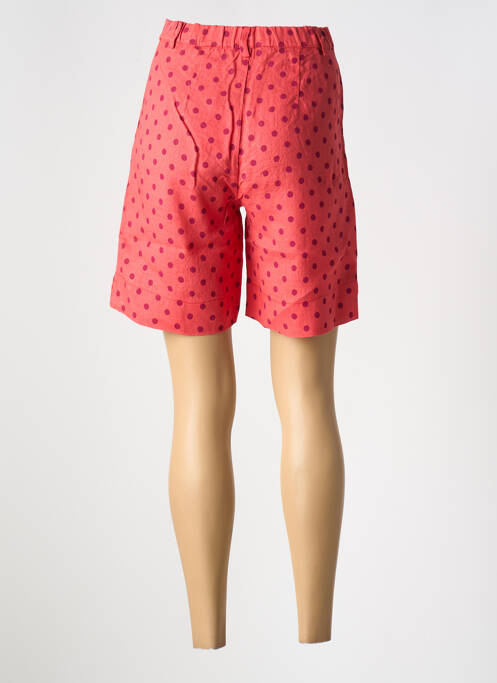 Bermuda taille élastique taille normale rouge LE BOUDOIR D'EDOUARD femme