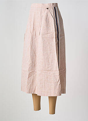 Jupe longue fermeture zippée au dos beige LE BOUDOIR D'EDOUARD femme