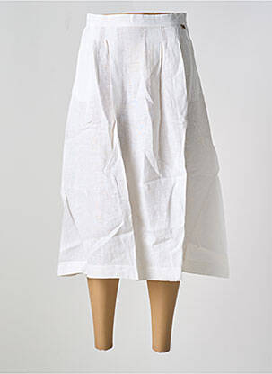 Jupe longue fermeture zippée au dos blanc LE BOUDOIR D'EDOUARD femme