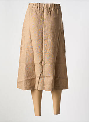 Jupe longue coupe évasée marron LE BOUDOIR D'EDOUARD femme