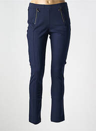 Pantalon slim taille élastique taille normale bleu LE BOUDOIR D'EDOUARD femme