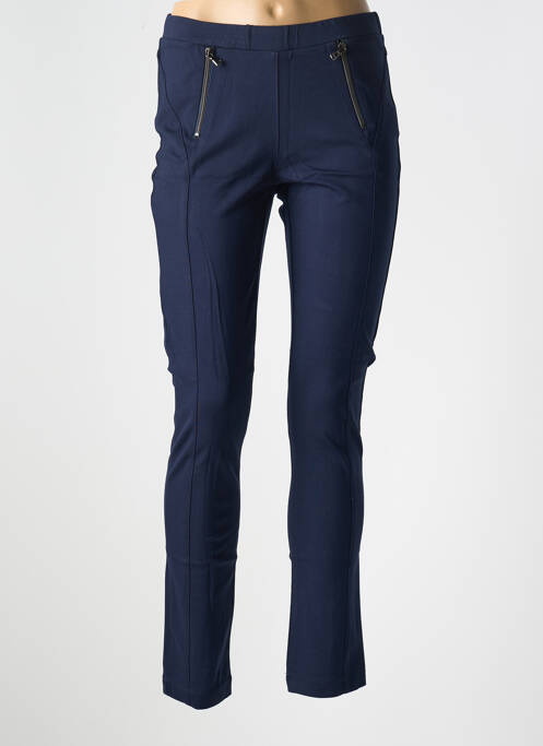 Pantalon slim taille élastique taille normale bleu LE BOUDOIR D'EDOUARD femme