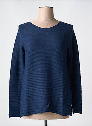 Pull col rond manches longues bleu LE BOUDOIR D'EDOUARD femme