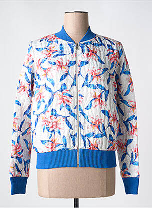 Veste casual fermeture zippée sur le devant bleu LE BOUDOIR D'EDOUARD femme