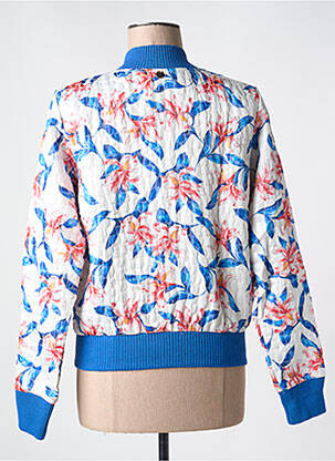 Veste casual fermeture zippée sur le devant bleu LE BOUDOIR D'EDOUARD femme