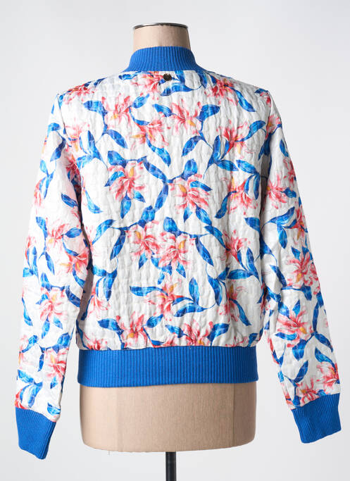 Veste casual fermeture zippée sur le devant bleu LE BOUDOIR D'EDOUARD femme