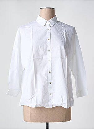 Chemisier coupe cintrée manches longues blanc LE BOUDOIR D'EDOUARD femme