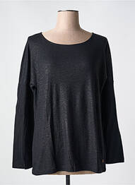 Top col rond manches longues noir LE BOUDOIR D'EDOUARD femme