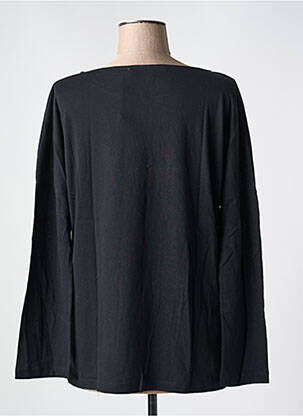 Top col rond manches longues noir LE BOUDOIR D'EDOUARD femme