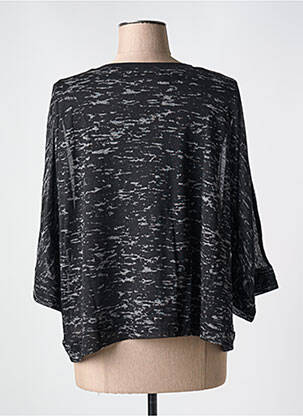 Top imprimé fantaisie manches 3/4 noir LE BOUDOIR D'EDOUARD femme