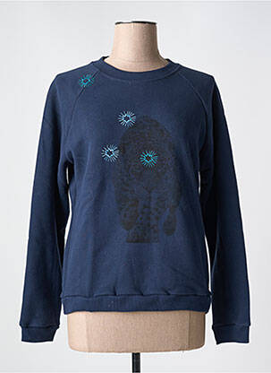 Sweat-shirt manches longues manches longues bleu LE BOUDOIR D'EDOUARD femme