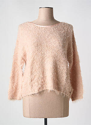 Pull col bateau manches longues rose LE BOUDOIR D'EDOUARD femme