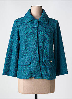 Veste casual coupe droite bleu LE BOUDOIR D'EDOUARD femme