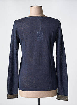 Top coupe cintrée manches longues bleu LE BOUDOIR D'EDOUARD femme
