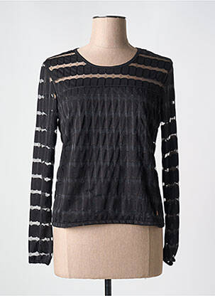 Top coupe cintrée manches longues noir LE BOUDOIR D'EDOUARD femme