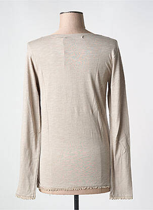 T-shirt manches longues manches longues beige LE BOUDOIR D'EDOUARD femme
