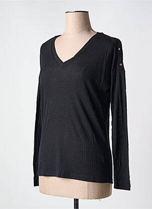 T-shirt manches longues manches longues noir LE BOUDOIR D'EDOUARD femme