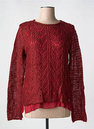 Pull col rond manches longues rouge LE BOUDOIR D'EDOUARD femme