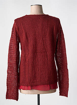 Pull coupe droite manches longues rouge LE BOUDOIR D'EDOUARD femme
