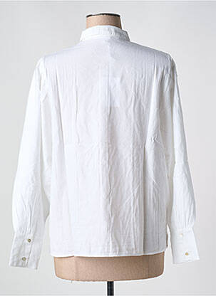 Chemisier coupe droite manches longues blanc LE BOUDOIR D'EDOUARD femme