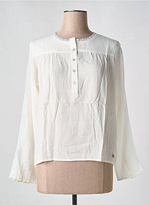 Blouse col rond manches longues blanc LE BOUDOIR D'EDOUARD femme