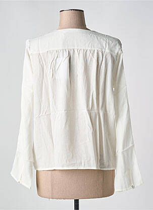 Blouse col rond manches longues blanc LE BOUDOIR D'EDOUARD femme